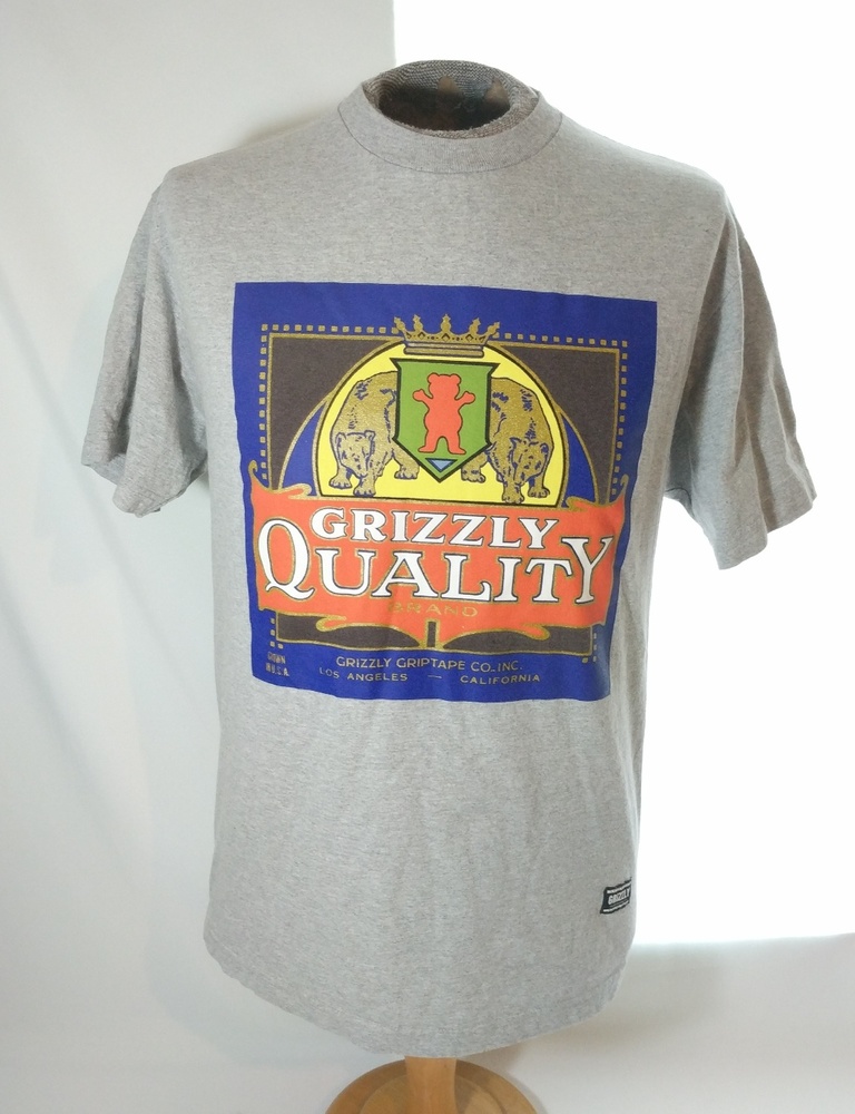 GRIZZLY GRIPTAPE Graphic Tee Size Large EUC